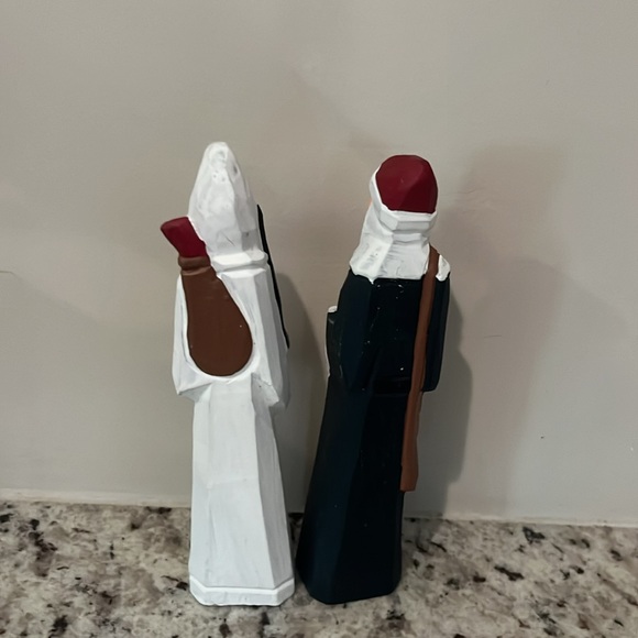 Two wooden Santa Claus figurines - Picture 3 of 6